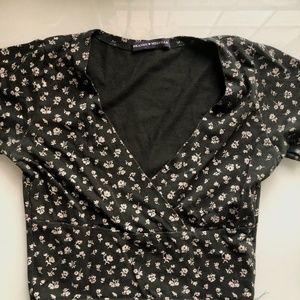 Green Floral Brandy Melville Amara Top